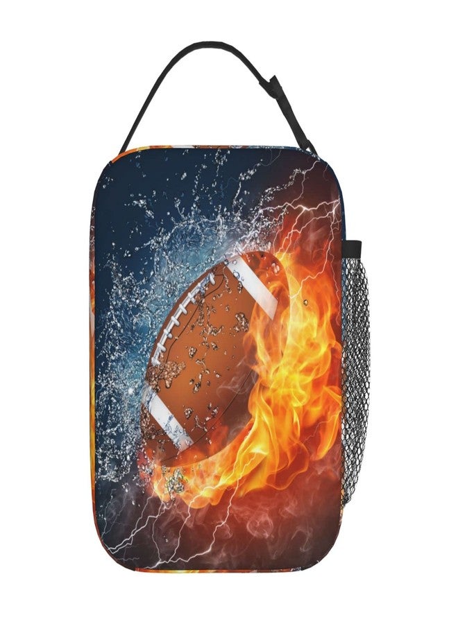 Funacola American Football Ball Sport Lunch Bag For Boys Girls Reusable Lunch Box Insulated Portable Lunch Tote For Kids School Men Women Adults Work Travel Picnic - Image 3